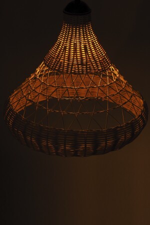 Bambu Rattan Sarkıt Avize: Piramit Model: 37-40cm rattam-128 - 5