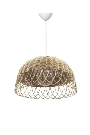 Bambus, Korbgeflecht, Rattan-Hängelampe, Kronleuchter, 35 cm, TURATTT985625 - 6