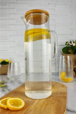 Bambusdeckel, Kühlschranktürregal, kompatible Borosilikatglaskanne, 1,5 l – 097kx90086 C320. 003 1118006. 0017 - 4