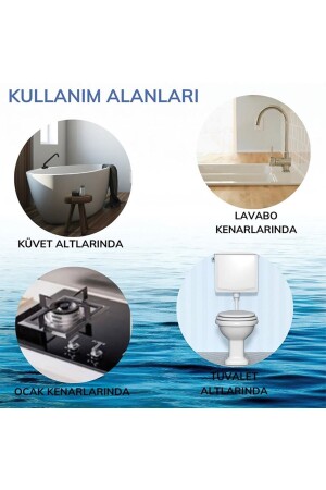 Banyo Küvet Lavabo Sızdırmaz Izolasyon Bant Beyaz - 4