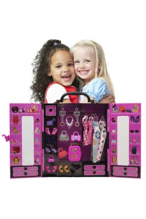 Barbie-Garderobe mit Infinite Motion Doll – Kleidergarderobe mit Tasche - 4