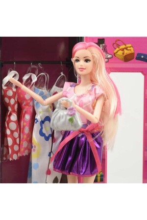 Barbie-Garderobe mit Infinite Motion Doll – Kleidergarderobe mit Tasche - 8