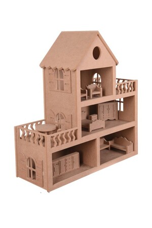 Barbie-Puppenhaus-Spielzeug (MIT 15 MÖBLIERTEN) - 4