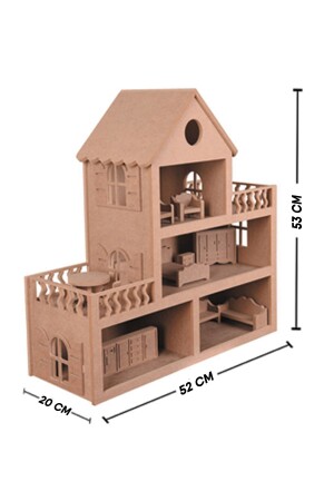 Barbie-Puppenhaus-Spielzeug (MIT 15 MÖBLIERTEN) - 7