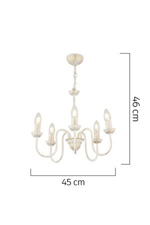 Barceto 5-Lite White Sports Moderne Pendelleuchte Küche Wohnzimmer Kronleuchter 3829-05-WH - 7