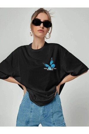 Baskılı Oversize Tshirt - 1