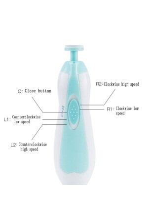 Batteriebetriebene Nagelschneidemaschine für Neugeborene, oval, blau, TM0051 - 5