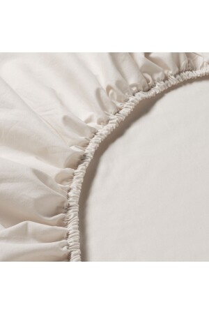 Baumwolle – Spannbettlaken-Bettbezug-Set für Einzelbett Arven – Creme GRM0004 - 10