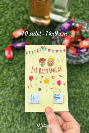 Bayram Tebrik Kartı 10 Adet Ramazan Bayramı Hediye Kartı Tebrik Kartı Kurban Bayramı Ramazan Bayramı - 5