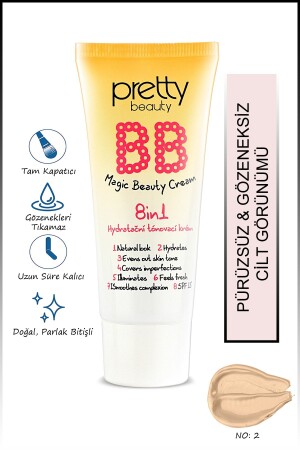 BB-Creme mit intensiver Deckkraft, 8in1, natürliche Deckkraft Nr. 2 - 2