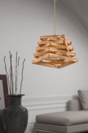 Bcd Design Lighting Mountain Dekorative Hängelampe aus Holz, Kronleuchter, goldene Installation, kompatibel mit allen Umgebungen FH63 - 1