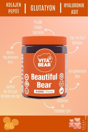 Beautiful Bear Cilt Vitamini 60 Adet - 6