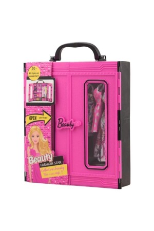 Beauty Elit Garderobentasche mit 30-teiligem Zubehör – Barbie-Kleidungsset beauty-30-parcali-dolap01 - 5