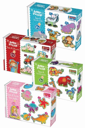 Bebeğimin Ilk Hayvanlar Puzzle 4'lü Seti Diy-Toy Baby Puzzle - 1