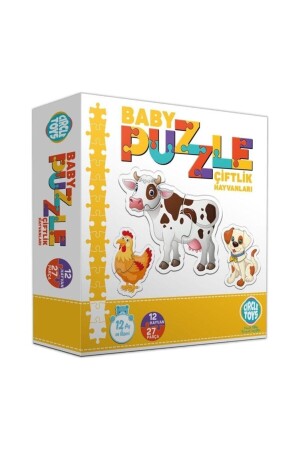 Bebek Puzzle Çiftlik Hayvanları 12 Ay- 27 Parça dop8201899igo - 1