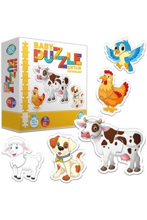 Bebek Puzzle Çiftlik Hayvanları 12 Ay- 27 Parça dop8201899igo - 4