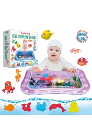 Bebek Su Oyun Matı Tummy Time Karın Üstü Aktivite Zamanı - Harf Sayı - 1