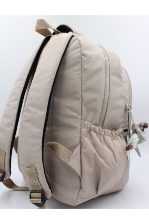 Beigefarbener, wasserfester Crinkle-Stoff, großer Schulrucksack, Reisetasche / 2300 2300sırtmxs - 7