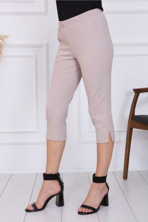 Beiger Stoff Capri Plus Size G010 - 1