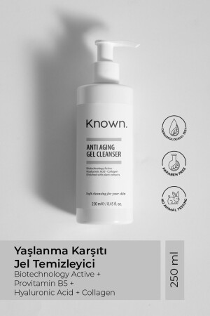 Bekannter Anti-Aging-Gel-Reiniger 250 ml (BİOTECHNOLOGY ACTIVE & HYALURONSÄURE & KOLLAGEN) KNW12 - 2