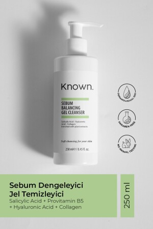 Bekannter Sebum Balancing Gel Cleanser 250 ml (SALICYLSÄURE & HYALURONSÄURE & KOLLAGEN) KNW10 - 3