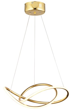 Belina Gold Pendelleuchte, 48 Watt, Büro-Kronleuchter mit 3 farbigen LEDs, moderne Küche, Badezimmer, Wohnzimmer, Hängelampe, Kronleuchter 11287-01-GD - 5