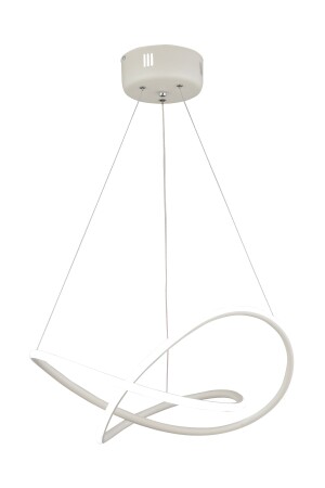 Belina Weiße Pendelleuchte, 48 Watt, Büro-Kronleuchter, 3-farbige LED, moderne Küche, Badezimmer, LED-Wohnzimmer-Pendelleuchte, Kronleuchter 11287-01-WH - 4