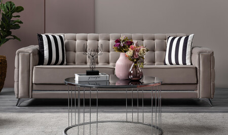 Belita Silber Wohnzimmer-Set - 5