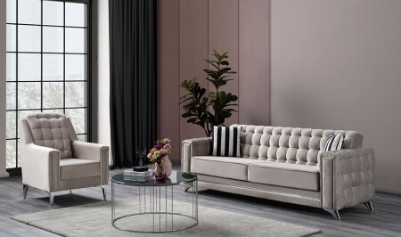 Belita Silber Wohnzimmer-Set - 10