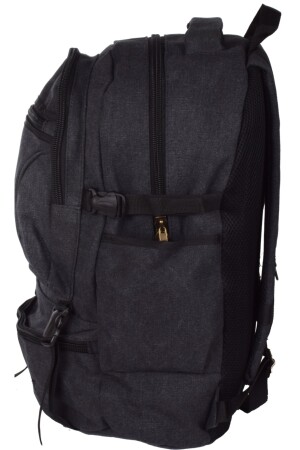 Bergsteiger-Rucksack, Canvas-Stoff, 50 l, Outdoor-Tasche, Reisetasche, 501, Schwarz - 5