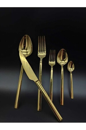 Berlin 72-teiliges Titan-Gold-Gabel-Löffel-Messer-Set CMDCSGGTGS49 - 3