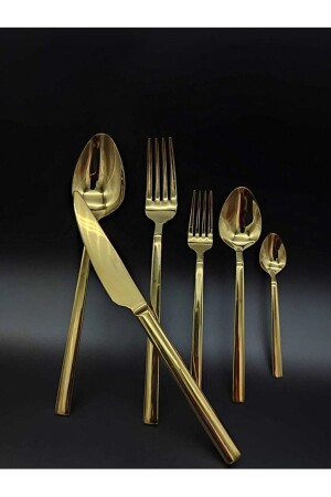 Berlin 72-teiliges Titan-Gold-Gabel-Löffel-Messer-Set CMDCSGGTGS49 - 2