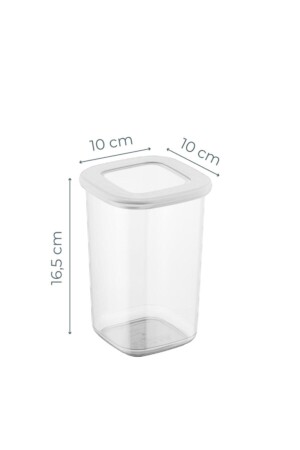 Beschriftete quadratische Frischhaltedosen aus Folie, 12er-Set, 1,2 mittlere Größe, weiß, 12LI-12 - 8