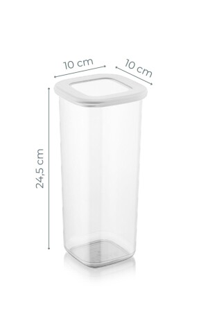 Beschriftete, quadratische Frischhaltedosen aus Folie, 12er-Set, 1,75 groß, weiß, 12LI-175 - 8