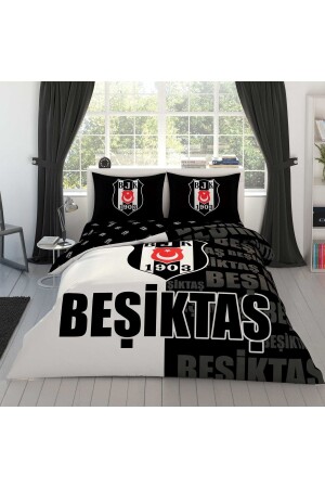 - Beşiktaş Partial Logo Licensed Doppel-Bettbezug-Set dop12751963igo - 5