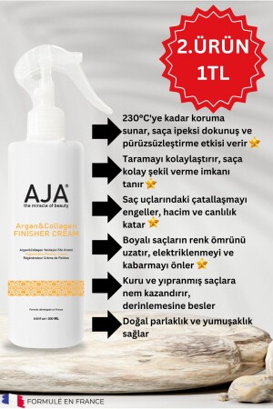 Besleyici Argan & Kolajen Sıvı Saç Kremi Kolay Tarama Etkili- Isıya Karşı Koruyucu Fön Spreyi 250ml - 2