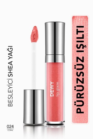 Besleyici Dudak Parlatıcısı - Dewy Lip Glaze - 024 Coral-8682536069441 - 2