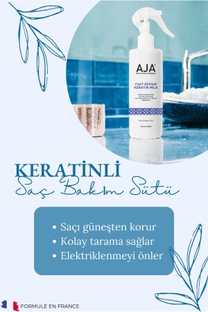 Besleyici- Onarıcı Keratin & Biotin Fön Sütü Kolay Tarama Etkili Isıya Karşı Koruyucu 250ml - 6