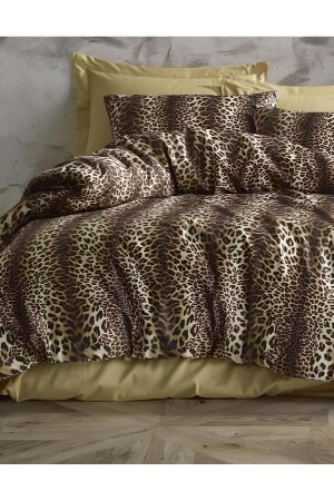 Bettbezug-Set – Doppel-Leopard mit elastischen Laken - 4