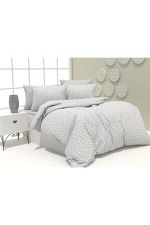 Bettbezug-Set für Einzelbett, Ranforce Star Grey (ohne Laken) P3 EMBJ2496097 - 1