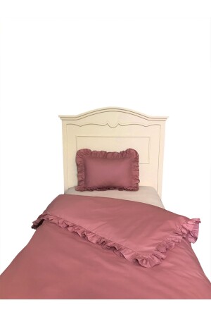 Bettbezug-Set mit Rüschen, Dusty Rose, Einzelbett TYC00540348578 - 8