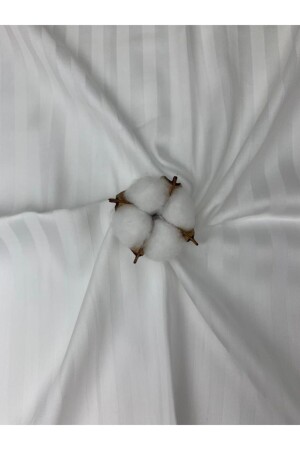 Bettwäsche-Set für Einzelbett, Hotel-Serie, luxuriöses Spannbettlaken aus gestreiftem Baumwollsatin mit Seidenstruktur, slkcnt0001 - 7