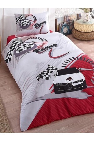 Bettwäsche-Set für Einzelbett, männlich, Ranforce Race Red, zfrt32trdy - 2