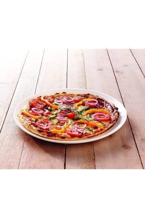 Beyaz 32 Cm.4'lü Pizza Tabağı. MADAME LUDA HOME COLLECTİON - 5