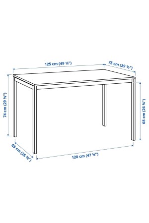 beyaz 4 sandalyeli mutfak masası takımı 75cmx125cm akdenizshop - 8