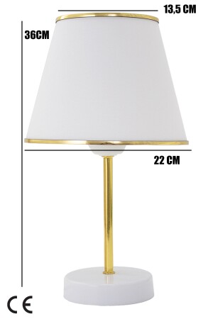 Beyaz Gold Safir Modern Abajur - 7