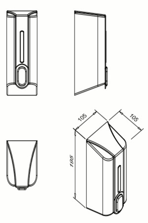 Beyaz Renk 500 Ml Hazneli Sıvı Sabun Ve Dezenfektan Banyo Ve Mutfak Aparatı Sabunluk Dispanseri KGVL-S2 - 5