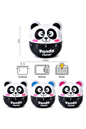 Beyaz Yaratıcı Mekanik Cartoon Panda Timer 60 Dakika Sevimli Plastik Zamanlayıcı SDT20000TİM - 5