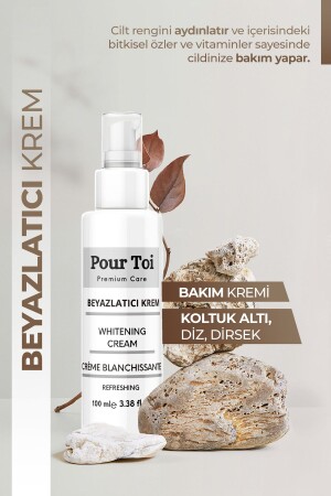 Beyazlatıcı Krem Cilt Tonu Eşitleyici, Yüz, Bikini Bölgesi Ve Koltuk Altı Kararmalar 100 ml PTB001 - 3