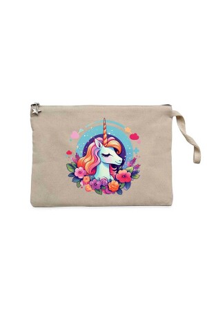 Bezaubernde cremefarbene Einhorn-Geldbörse/Handtasche mit Clutch - 1